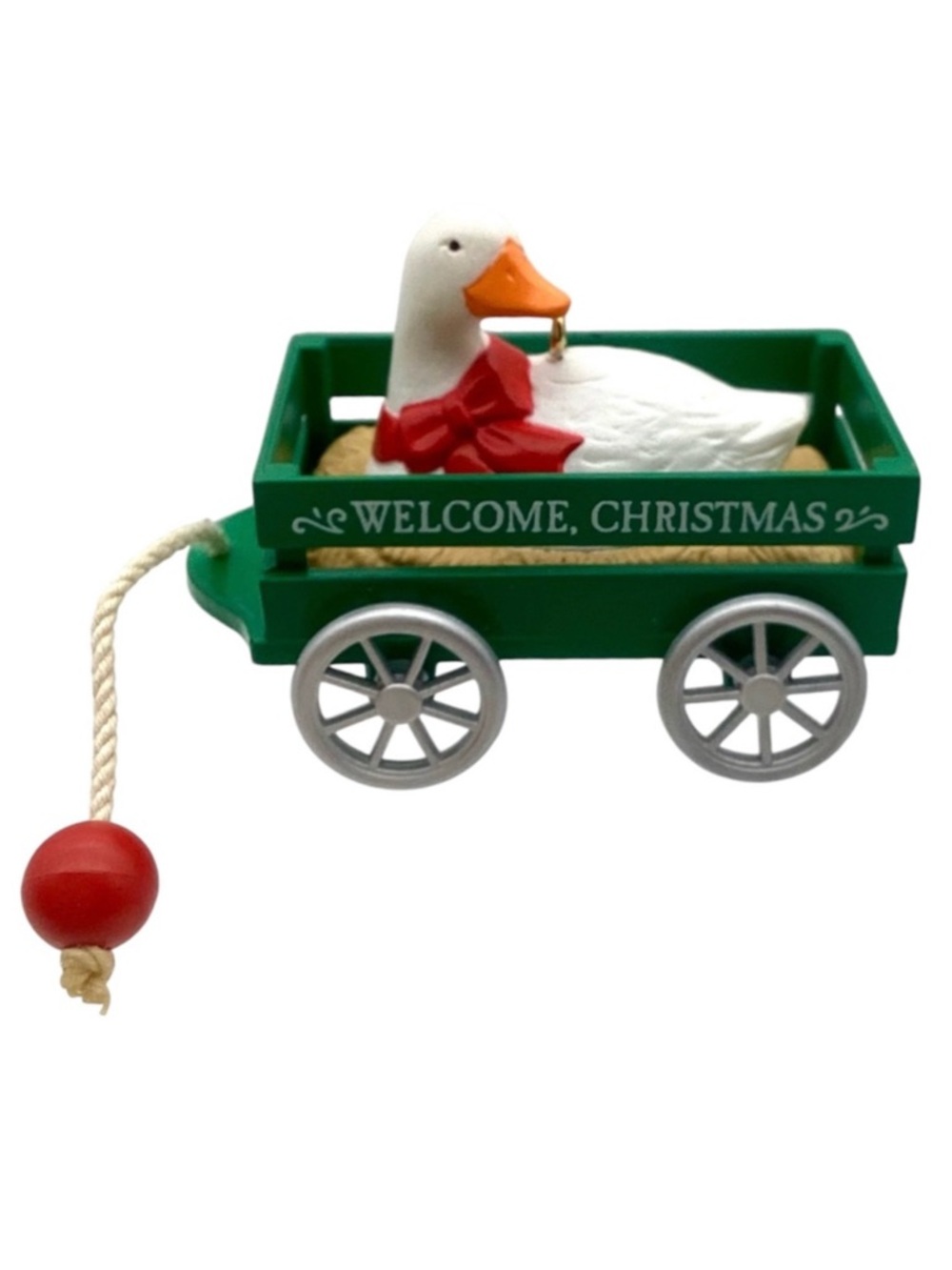 Hallmark 1990 “Goose Cart” Christmas Ornament